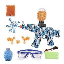 Ak47 Gel Blaster Gun With Smoke And Light | Electric Operated Gun High Speed Upto 20 Feet Range