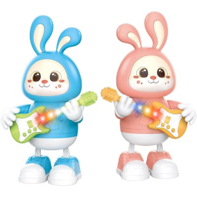 Dancing Rabbit Guitarist Toy for Kids | Flashing Lights | Play Music and Dancing Action Fun | Boys and Girls